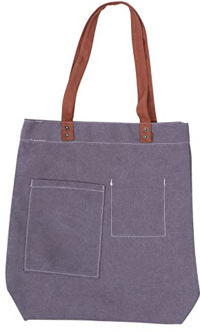 minkissy Große Canvas Umhängetasche für Damen Stylische Tragetasche mit Zusätzlichem Stauraum Reisen Freizeit für Handy Tablet Kosmetik