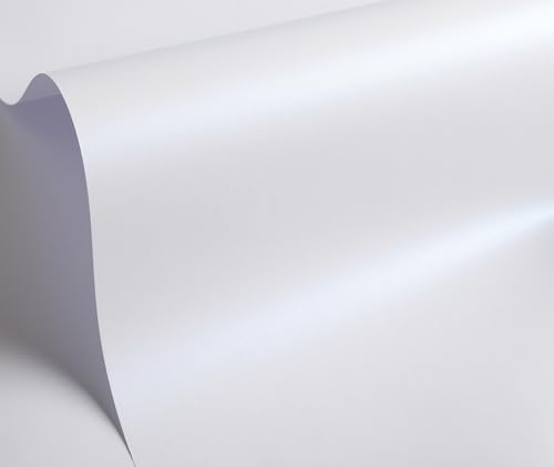 Top Lamination 25 Metallic Papier 120g/m² DIN A6 105x148mm weiss PREMIUM Perlmutt Glanzpapier