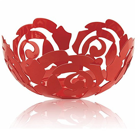 Alessi ESI15/21 R - Frutero de acero, color rojo