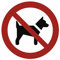 Cartel prohibido llevar los Perros según ASR a1.3/DIN 7010 aluminio 20 cm de diámetro (Perros prohibición, prohibido) praxisbewährt, resistente a la intemperie