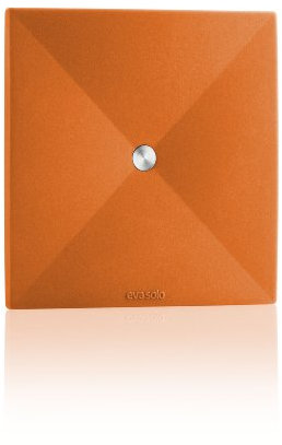 Eva Solo Glasuntersetzer, 4 Stück, Aluminium, Orange, 8,9 x 8,9 x 3,6 cm