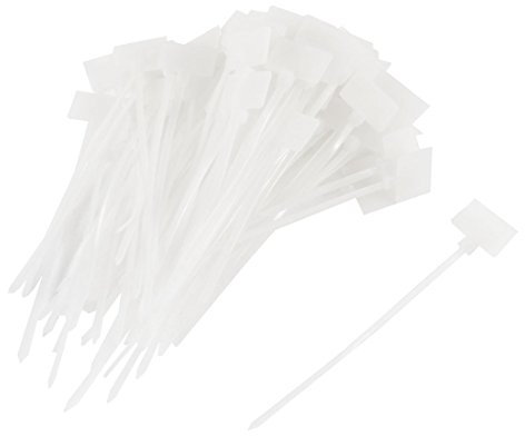 sourcing map 100 PCS Zip Kabelbinder Ethernet RJ45 RJ12 Wire Power Kabel Label Mark Tags