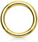 eeddoo Piercing-Ring Segmentring Gold Edelstahl Stärke: 4,0 mm 12 mm