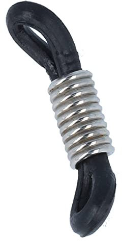 Schlaufenring/Gummischlaufe/Ersatzschlaufe für Brillenketten mit Karabiner schwarz - silber