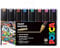 POSCA PC-8K Permanent Marker Paint Pens. Chisel Tip for Art & Crafts. Multi Surface Use On Wood Metal Paper Canvas Cardboard Glass Fabric Ceramic Rock Pebble Stone Porcelain. Set of 8 Metallic Colours