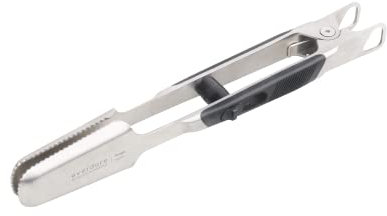 Everdure by Heston Blumenthal Premium Medium Grillzange: gebürsteter Edelstahl mit Soft-Grip-Griff, stabile Zange zum Kochen, ideal zum Grillen großer Fleischstücke, Flaschenöffner und Aufhängezone