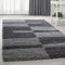 HomebyHome Shaggy Teppich Läufer Flur 100 x 200 cm - Hochflor Teppich Grau und Anthrazit Extra Weich und Flauschig - Bettvorleger Teppich für Schlafzimmer, Küchenläufer - Waschbarer Küchenläufer