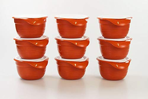 TUPPERWARE Rührschüssel Schüssel klein 650 ml (9) terraotta mit Deckel Combiplus