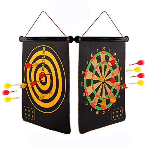 Cozywind Magnetische Dartscheibe Dartboard Dartspiel Set Sicherheit für Kinder Erwachsene Freizeit Sport mit 6 Dartpfeile