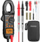 Digital Clamp Meter TRMS Auto Ranging 5999 Counts Multimeter with Alligator Clip Batteries and Bag Multi Tester with Light for Voltage Current Resistance Capacitance Frequency Temperature Diode Test