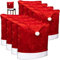 com-four® 8X Premium Stuhlhusse - Weihnachtsdekoration für Stühle - Schonbezüge im weihnachtlichen Design - Sitzmöbel-Überzüge - Stuhlbezug für Weihnachten - Stuhlabdeckung