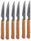 CUPERINOX Cuchillos Carne | Cuchillos Mesa | Cuchillos Chuleteros | Cuchillo Sierra | 100 mm | Acero Inoxidable | Cuchillos para mesa (Madera)