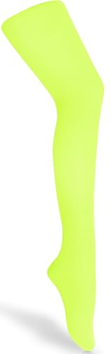 Merry Style Feinstrumpfhose Mädchen Kinder Strumpfhose Balletkleidung Mädchen Microfaser 60 DEN WLSS001 (Neongelb, 152-158)