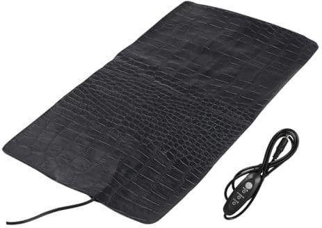 Hemobllo Reptile Heat Mats - USB Reptile Heating Mat Terrarium Heat Mats Adjustable 3 Levels Temperature Control Warming Mat for Turtle, Gecko, Lizard, 34x19cm (Random Style)
