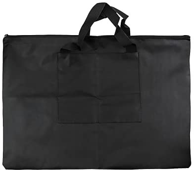 QUUPY 1 bolsa de lona impermeable para arte, bolsa de dibujo de artistas, para poner trabajos de arte de estudiantes y trabajos de artista, negro, 680 mm x 530 mm