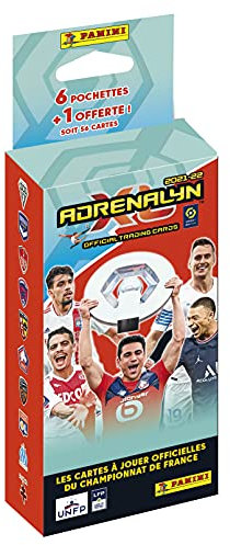 Panini France SA Ligue 1 Uber Eats Adrenalyn XL 2021-22 Trading Cards - Blister de 6 Pochettes + 1 Offerte