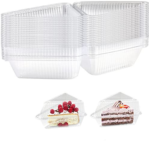 50 Piezas Cajas Para Tartas Individuales, Cajas Para Tarta de Queso, Sándwiches, Pasteles, Ensalada, Hacer pastel de Navidad, Adecuado para Hornear en Casa, Fiesta, Tienda de Postres