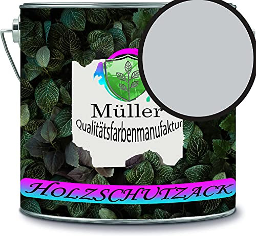 Holzschutzlack Holzlack Holzlasur wetterbeständiger Langzeitschutz Wetterschutzfarbe Holzschutzfarbe RAL 7035 Lichtgrau // Müller Qualitätsfarbenmanufaktur