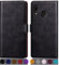 SUANPOT [RFID Schutz für Samsung Galaxy A20e hülle PU Leder handyhülle Lederhülle klapphülle Kartenfach Flip Phone Case Cover für Samsung A20e Handy hülle Phone case Cover Schwarz