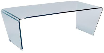 Venta-Unica - Mesa de Centro SUZANA - Cristal Templado Curvado