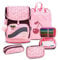 Belmil Premium Smarty Plus ergonomisches Schulranzen Set 5-teilig, AGR, Brustgurt, Hüftgurt, Magnetverschluss (405-51/P/S Cherry Blossom)