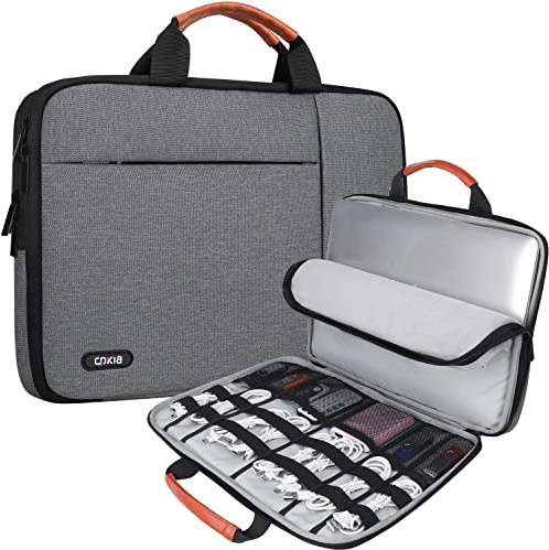 Gocokia 13-13.3 Laptop Carry Bag Multifunctional Electronic Accessories Organizer Laptop Sleeve Case Business Briefcase Waterproof For Macbooks, Notebooks, Ultrabooks, Netbooks
