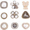 FINGERINSPIRE 8 Stück Schnürsenkel Charms 8 Retro Stil Perle Herz Vierblättriges Kleeblatt Form Kristall Schuhe Tasche Dekoration Zubehör mit Kunststoffschnalle Rückseite für Mädchen Frauen