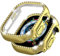 Miimall Funda Compatible con Apple Watch Ultra 49 mm,Diamantes de Cristal Bling PC Duro Bumper(Sin Protector de Pantalla),Carcasa Protectora Anti-Arañazos Ultrafino para iWatch Ultra 49mm(Oro)