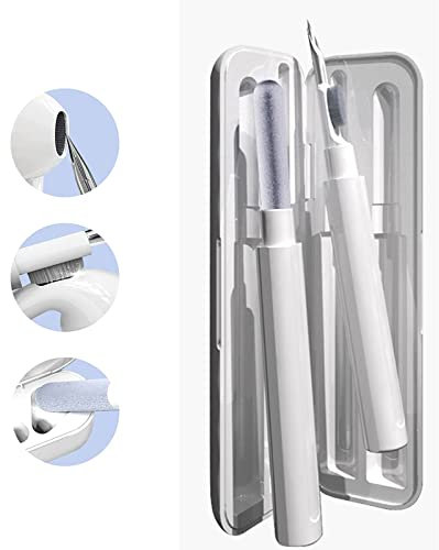 Qikuver Clean Kit für AirPods Pro /1/2/3 Android Ohrstöpsel/Earbuds, Multifunktions Kopfhörer Reinigungsset Werkzeug Weiche Bürste Beflockungsschwamm für AirPods iPhone Kamera