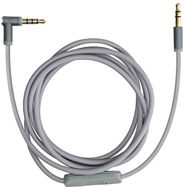 kwmobile Cable para Cascos Beats Studio 3 / Solo 3 / Solo2 / Studio 2 / Studio 1 / Mixr - Cable de Repuesto 150CM con micrófono y Conector Jack Gris