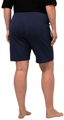 Ulla Popken Damen große Größen Übergrößen Plus Size Jerseyshorts, Taschen, Elastikbund dunkelblau 42+ 818396707-42+