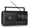 Caliber Retro Radio FM mit Batteriebetrieb – Tragbares Vintage Radio mit Kopfhöreranschluss, UKW-Empfang, Handgriff & Teleskopantenne für Zuhause, Outdoor & Camping