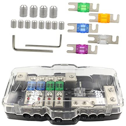 DOITOOL High Safety Performance Fuse Box Nickel-plated Contact Removable Plastic Case Led Indicator Fused Distribution Block for Applications