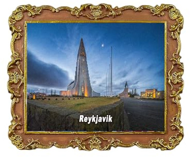 Reykjavik Island Kühlschrankmagnet 3D Reise Souvenir Kühlschrank Dekoration Magnetischer Aufkleber Craft Collection