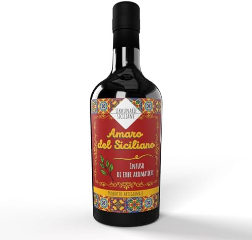Likkunarìe Siciliane - Liquori Artigianali Siciliani - Bottiglie di Liquore da 50 cl - (Amaro alle Erbe)