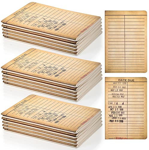 Yaomiao 20 Stück Buchliebhaber-Geschenke, A5, liniert, Bibliothekskarten-Notizbuch, Tagebücher, Bulk-Bibliotheksliebhaber, liniertes Papier, Tagebuch, Bibliothek, Geschenke für Buchfans, Leser,