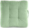 Quantum Interior Sitzkissen 2er Set Stuhlkissen 40x40x8cm für Indoor und Outdoor Dicke Polsterung Steppkissen/Bodenkissen mit Schlaufe zum tragen (Mint)