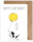 WBdesignz Happy Birthday Karte mit Umschlag - Glückwunschkarte mit Spruch Hund mit Luftbalon - Geburtstag Hoch sollst du leben (DIN A6)