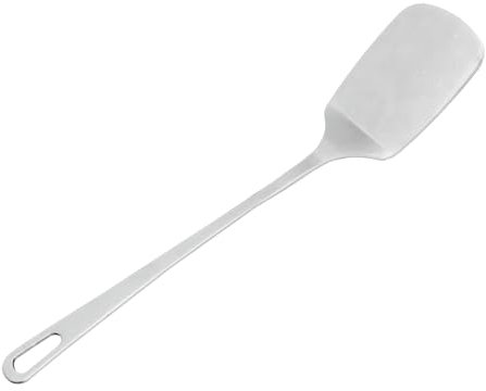 Nivofu Espátula de Acero Inoxidable para Wok - Antiadherente, Giratoria, para Freír - Pala de Cocina China, Chuan, Turner - Herramienta de Cocina para Sartén