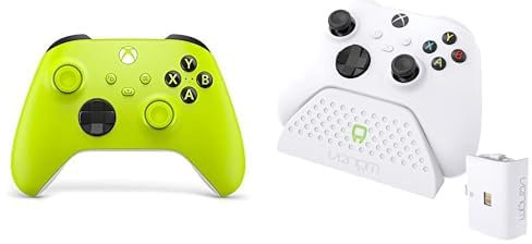 Xbox Controlador inalámbrico Electric Volt+Venom Base de carga con batería recargable - Blanca Series X & S One