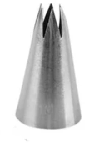 QXSJEDYCH Accessori for la Cottura Ugello for Decorare Torte 304 Rvs Glassa Bakken Gebak Gereedschap Gebak Bloem 6-tand Crème Nozzle Set di Punte for Decorare Torte(1M)