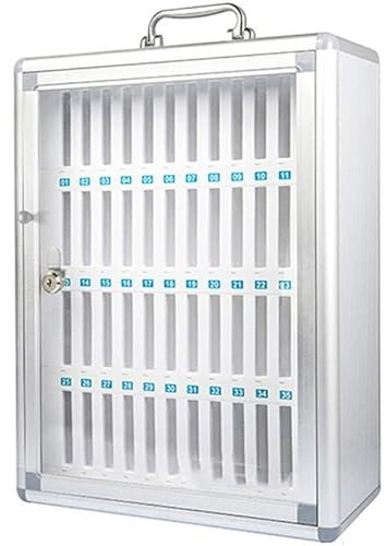Handy-Aufbewahrungsschrank mit Schloss und nummerierten Schlitzen aus Aluminiumlegierung, für Klassenzimmer, Prüfung, Fabrikarbeit