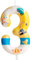 Construction 3rd Birthday Candles Number 3 Blue White Yellow Construction Theme Birthday Party for Girl Boy Birthday Cake Topper Graduation Celebration Anniversary Decorations