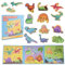 ASTARON Magnetic Dinosaur Puzzle with 80 Puffy Stickers for Toddlers, 40 Pieces Puzzles Preschool Education Learning Travel Toys Car Plane Activities For Kids Road Trip Birthday Gifts