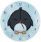 Pinguin Kinder Wanduhr aus Alu Schöne Uhr für das Kinderzimmer mit Tiermotiv als Kinderuhr oder niedliche Deko im Schlafzimmer von Kindern