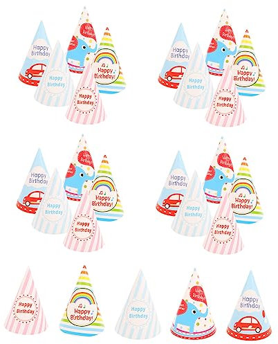 Alasum 25st Geburtstag Papierhut Spitze Hüte Cartoon-partyhut Konisch Geburtstag Kegelhüte Geburtstagsmützen Für Kinder Geburtstagshut Festlicher Hut Partyhüte Für Kinder Kegelhut
