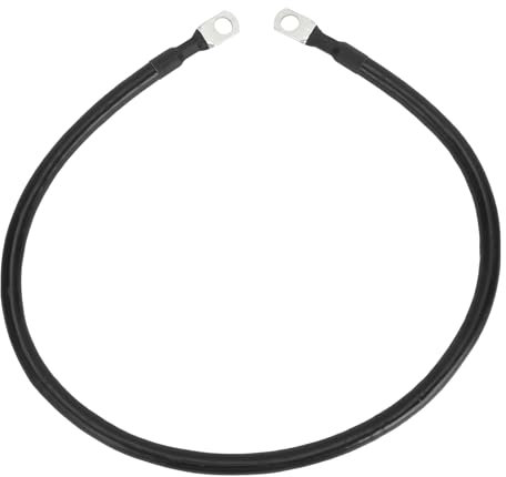 RATCHROLL 1 Pc Universal Battery Inverter Cable 5/16 Lug 2FT Battery Cable 4 AWG Gauge Black Tinned Copper