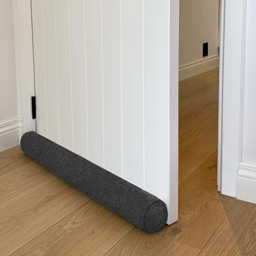 Rori Boudin de porte magnétique 90 cm – Teddy – Joint de porte gris – Boudin de porte contre la traction et le bruit – Boudin de porte rond – Différentes tailles et couleurs