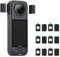 SEASKY [6 paia] Riduzione del rumore antivento schiuma accessori per Insta360 X4 X3 X2 GoPro Hero 13/12/11//10/9 Black Sports Action Camera