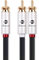 BOAACOUSTIC JIB Audiofila Cavo Audio Subwoofer - Cinch RCA Y Coassiale Digitale - Connettori Placcati Oro - Spina RCA a 2x Spina per soundbar, altoparlante a Smart-TV, DVD, amplificatore (1 m)